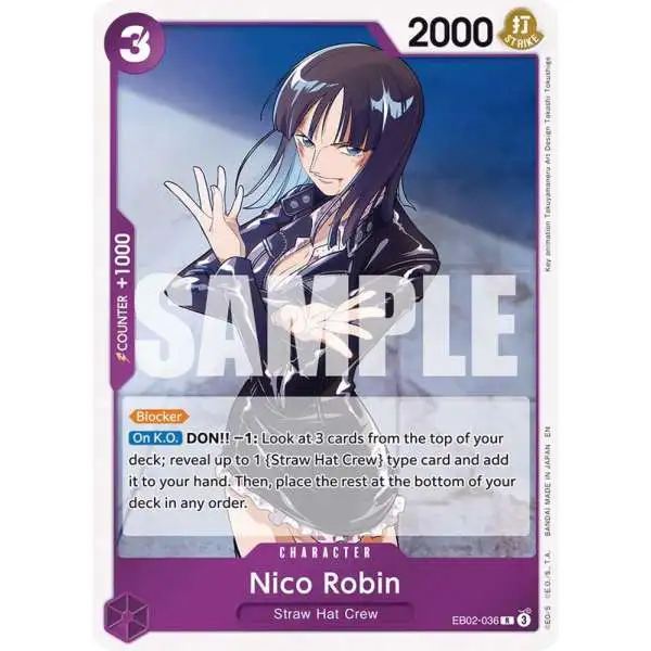 One Piece Trading Card Game Extra Booster: Anime 25th Collection Rare Nico Robin EB02-036