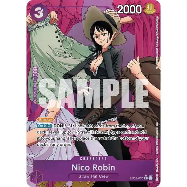 One Piece Trading Card Game Extra Booster: Anime 25th Collection Rare Nico Robin EB02-036 [Alternate Art]