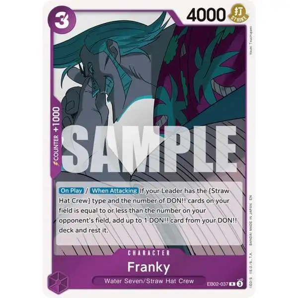 One Piece Trading Card Game Extra Booster: Anime 25th Collection Rare Franky EB02-037