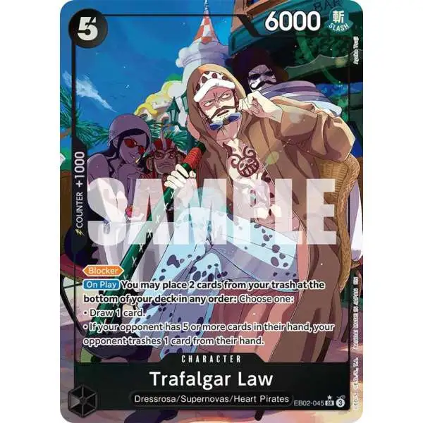 One Piece Trading Card Game Extra Booster: Anime 25th Collection Super Rare Trafalgar Law EB02-045 [Alternate Art]