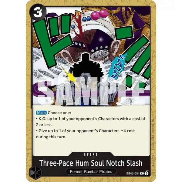 One Piece Trading Card Game Extra Booster: Anime 25th Collection Common Three-Pace Hum Soul Notch Slash EB02-051
