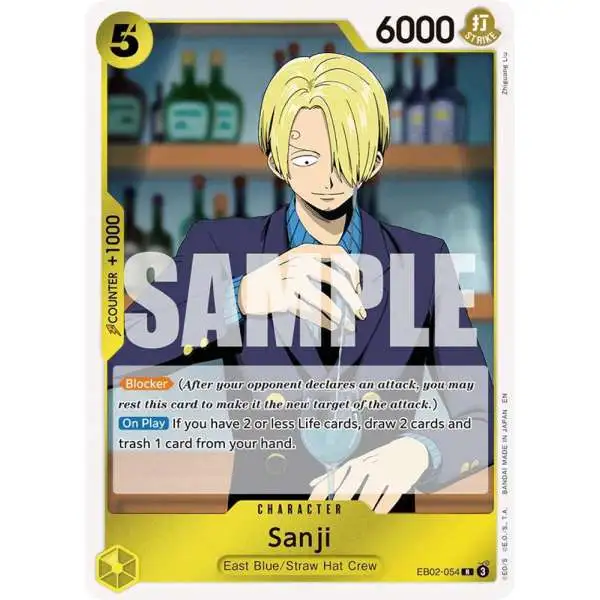 One Piece Trading Card Game Extra Booster: Anime 25th Collection Rare Sanji EB02-054