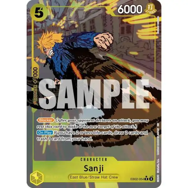 One Piece Trading Card Game Extra Booster: Anime 25th Collection Rare Sanji EB02-054 [Alternate Art]