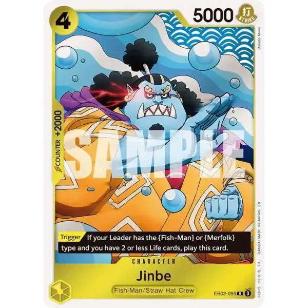 One Piece Trading Card Game Extra Booster: Anime 25th Collection Rare Jinbe EB02-055