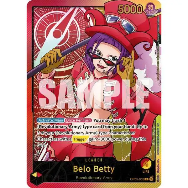 One Piece Trading Card Game Extra Booster: Anime 25th Collection Leader Belo Betty OP05-002 [SPR]