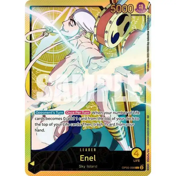 One Piece Trading Card Game Extra Booster: Anime 25th Collection Leader Enel OP05-098 [SPR]