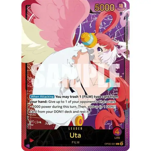 One Piece Trading Card Game Extra Booster: Anime 25th Collection Leader Uta OP06-001 [SPR]