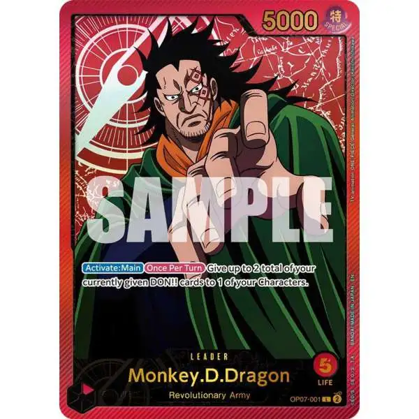 One Piece Trading Card Game Extra Booster: Anime 25th Collection Leader Monkey.D.Dragon OP07-001 [SPR]