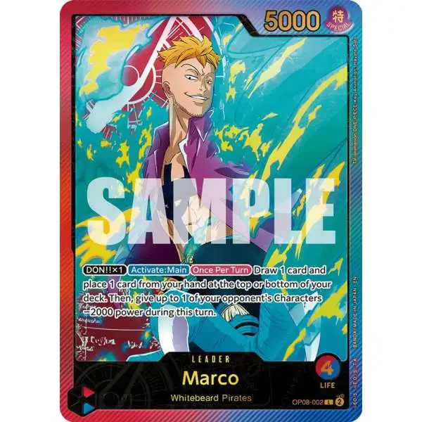 One Piece Trading Card Game Extra Booster: Anime 25th Collection Leader Marco OP08-002 [SPR]