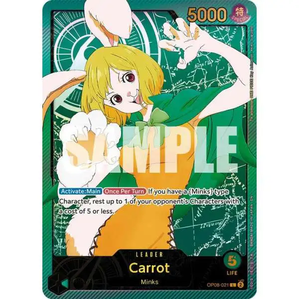 One Piece Trading Card Game Extra Booster: Anime 25th Collection Leader Carrot OP08-021 [SPR]