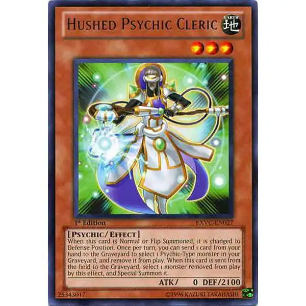 YuGiOh YuGiOh 5D's Extreme Victory Rare Hushed Psychic Cleric EXVC-EN027