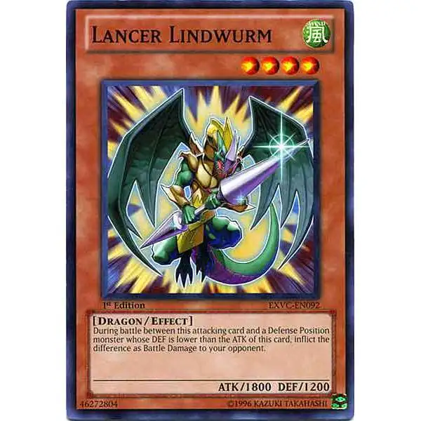 YuGiOh YuGiOh 5D's Extreme Victory Common Lancer Lindwurm EXVC-EN092