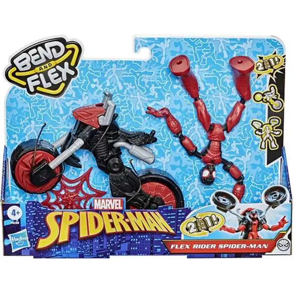 Marvel Bend & Flex Flex Rider Spider-Man 6-Inch Vehicle