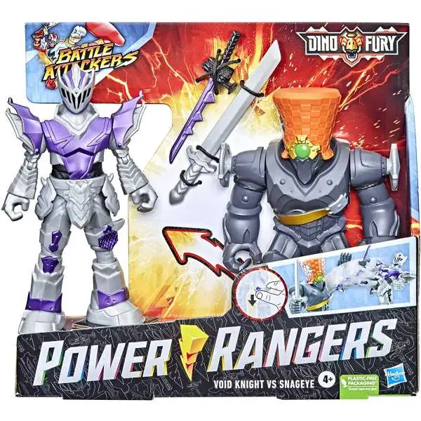 Power Rangers Dino Fury Battle Attackers Void Knight & Snageye Action Figure 2-Pack