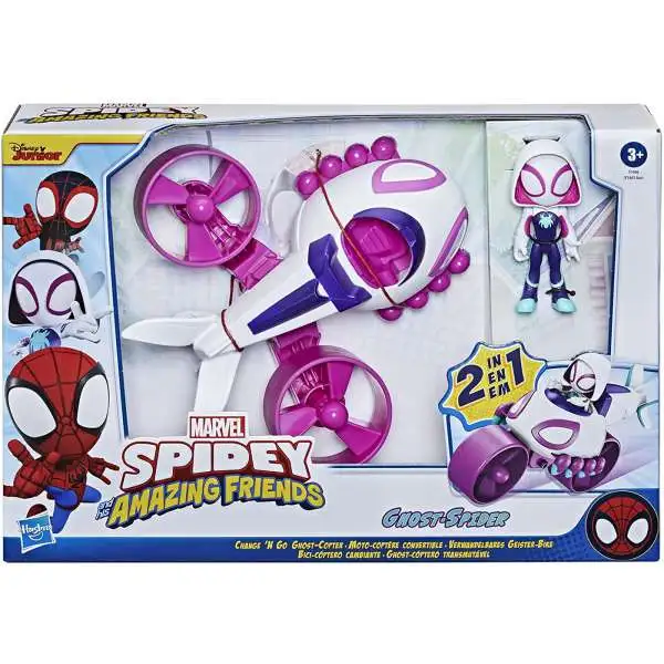 Marvel Spidey & His Amazing Friends Change 'N Go Ghost-Copter Vehicle [Ghost-Spider]