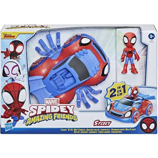 Marvel Spidey & His Amazing Friends Change 'N Go Web-Crawler (2-In-1) Vehicle [Spidey, Damaged Package]