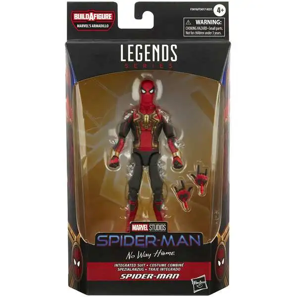 Spider-Man No Way Home Marvel Legends Armadillo Series Integrated Suit Spider-Man Action Figure [Damaged Package]