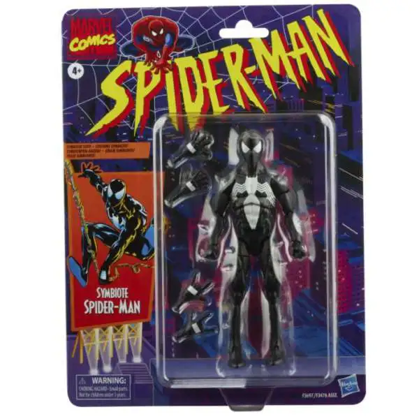 2021 Marvel Legends Retro Series Wave 2 Symbiote Spider-Man Action Figure [Black Suit]
