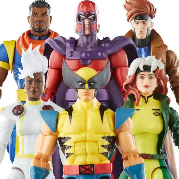 X-Men '97 Marvel Legends Rogue, Gambit, Storm, Wolverine, Bishop & Magneto Set of 6 Action Figures