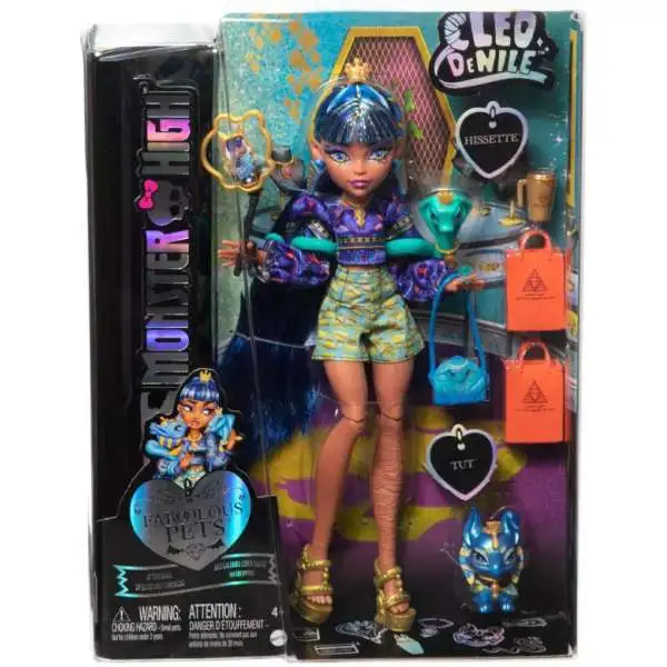 Monster High Faboolous Pets Cleo de Nile Doll (with Tut)