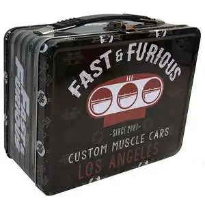 Fast & Furious Muscle Cars Tin Tote Lunch Box