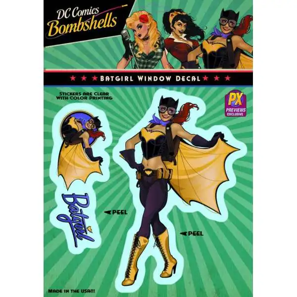 DC Bombshells Batgirl Exclusive Vinyl Window Decal