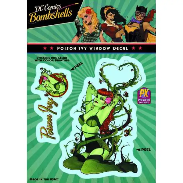 DC Bombshells Poison Ivy Exclusive Vinyl Window Decal