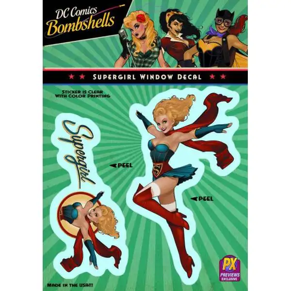 DC Bombshells Supergirl Vinyl Window Decal