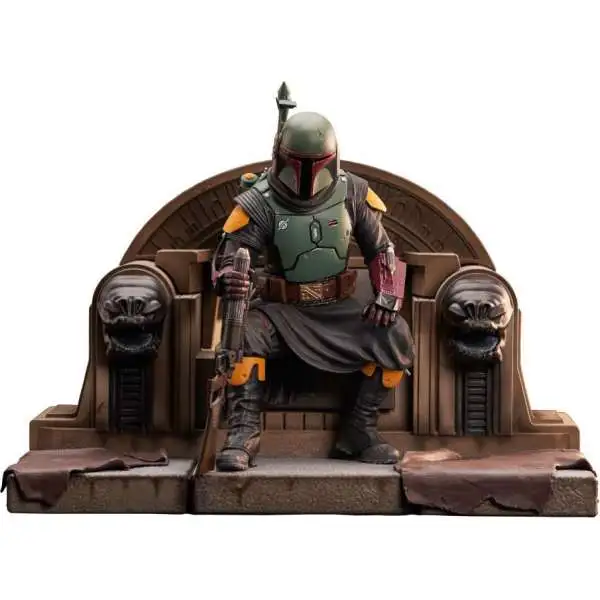 Star Wars The Mandalorian Premier Collection Boba Fett on Throne 9.4-Inch Statue