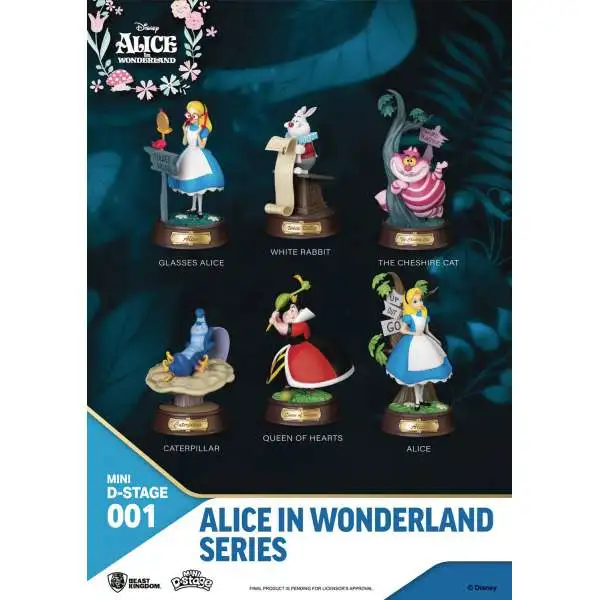 Disney Mini D-Stage Alice in Wonderland 4-Inch Set of 6 Mini Diorama Statues