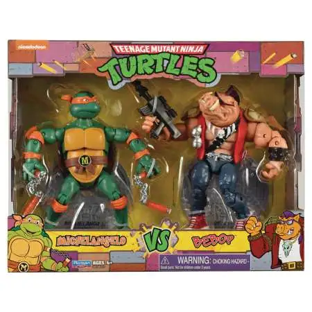 Teenage Mutant Ninja Turtles TMNT Classics Bebop vs. Michelangelo Action Figure 2-Pack