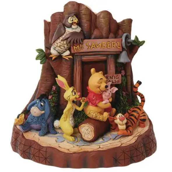 Winnie the Pooh Disney Traditions Pooh, Piglet, Rabbit, Tigger, Owl, and Eeyore 7.48-Inch Statue