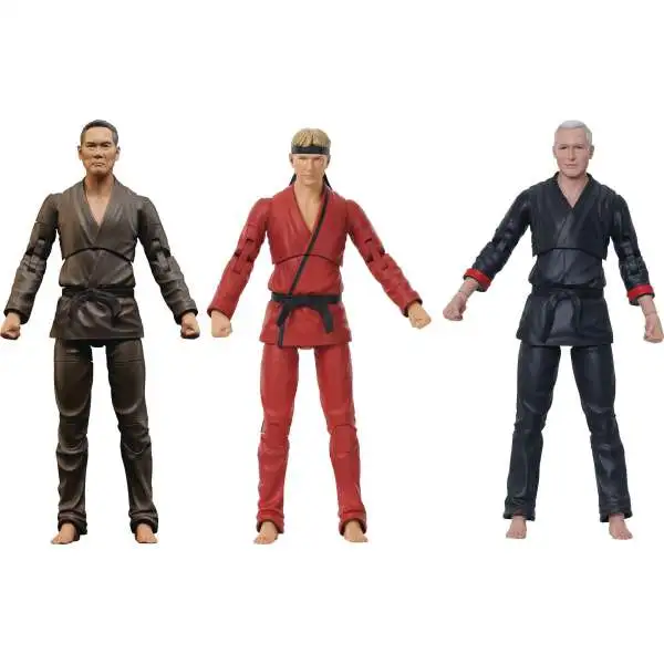 Cobra Kai Diamond Select Series 2 Chozen, Terry Silver & Eagle Fang Johnny Set of 3 Action Figures