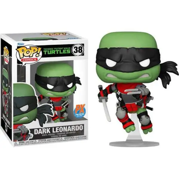 Funko Teenage Mutant Ninja Turtles POP! Comics Dark Leonardo Exclusive Vinyl Figure #38