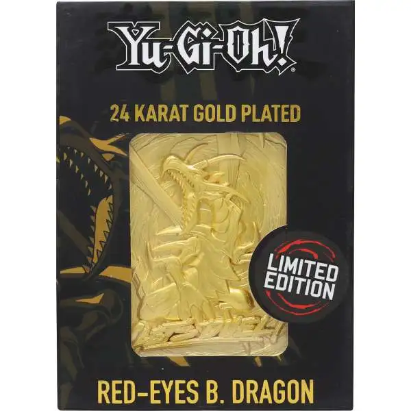 YuGiOh! Red Eyes Black Dragon Limited Edition 24K Gold Metal Card