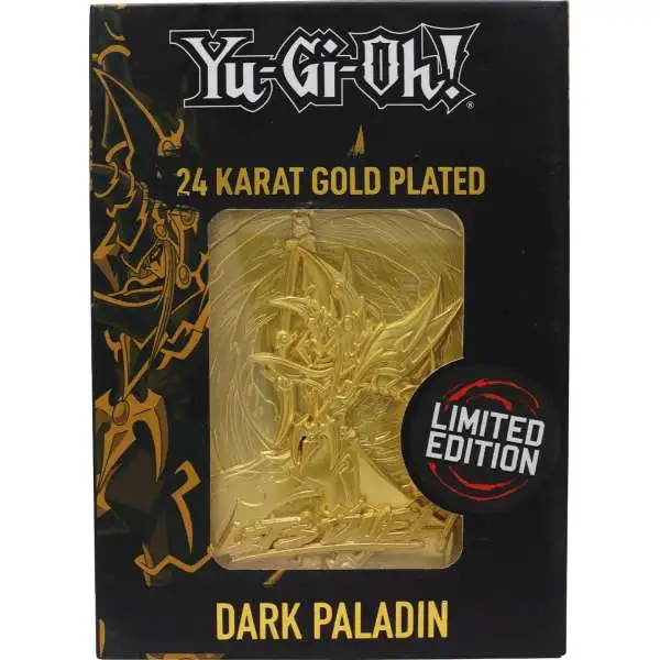 YuGiOh! Dark Paladin Limited Edition 24K Gold Metal Card (Pre-Order ships January)