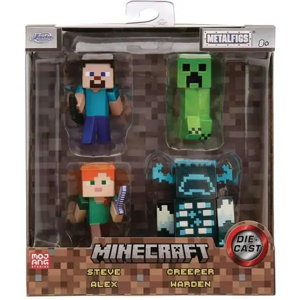 Minecraft Metalfigs Steve, Alex, Warden & Creeper 2.5-Inch Diecast Figure 4-Pack (Pre-Order ships January)