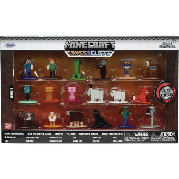 Nano Metalfigs Minecraft 1.65-Inch Diecast Figure 18-Pack [Caves & Cliffs #2] (Pre-Order ships February)