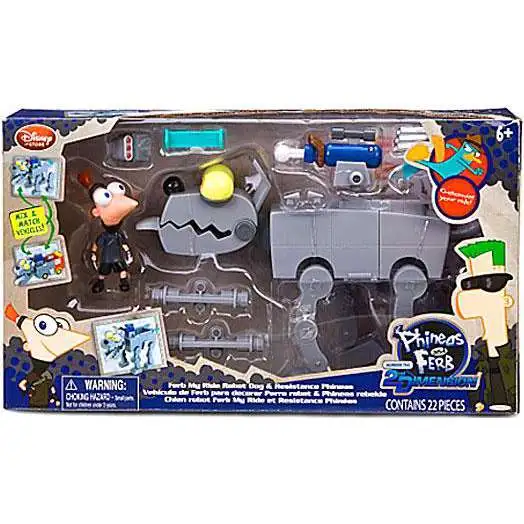 Disney Phineas and Ferb Across the 2nd Dimension Ferb My Ride Robot Dog Exclusive Playset