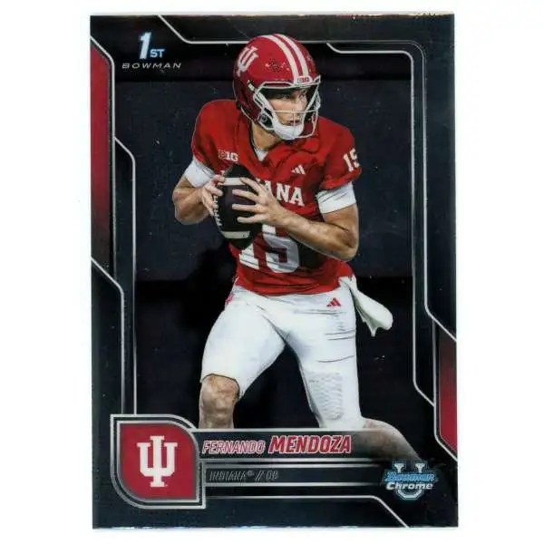NCAA 2025 Bowman Chrome University 1st Bowman Fernando Mendoza #109