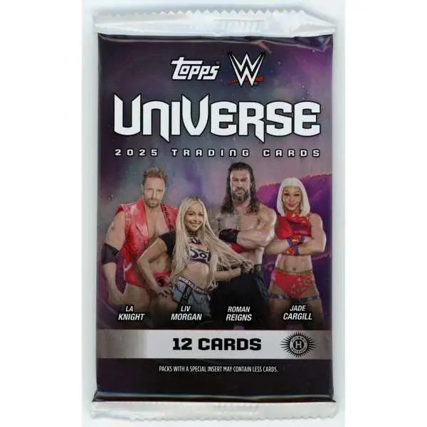 WWE Wrestling Topps 2025 Universe Trading Card HOBBY Pack [12 Cards]