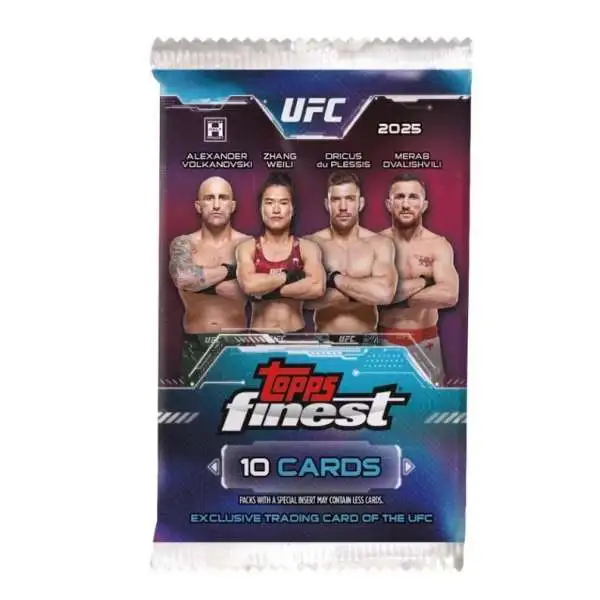 UFC Topps 2025 Finest Trading Card HOBBY Pack [10 Cards]