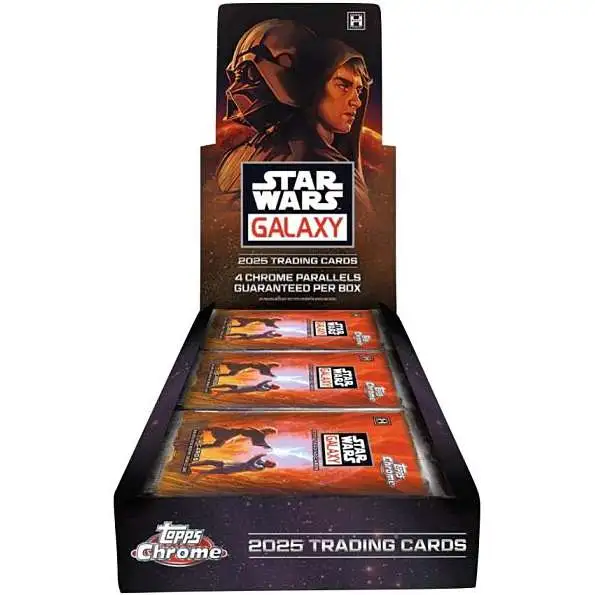 Star Wars Topps 2025 Chrome Galaxy Trading Card HOBBY Box [18 Packs]