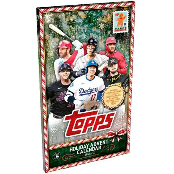 MLB Topps 2025 HOLIDAY Baseball Trading Card Advent Calendar Box [24 Packs]