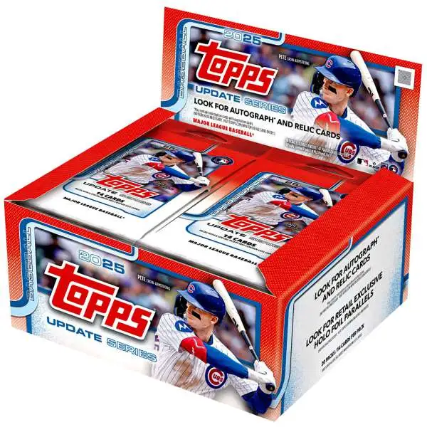 MLB Topps Trading Cards 2025 Update Series Baseball Trading Card RETAIL Box [20 Packs]