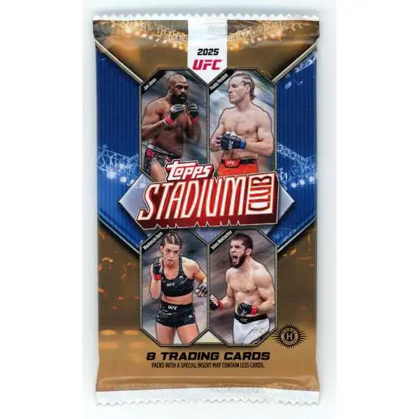 UFC Topps 2025 Stadium Club Trading Card HOBBY Pack [8 Cards]