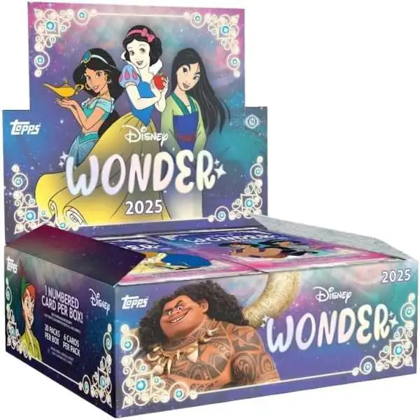 Disney Topps 2025 Wonder Trading Card HOBBY Box [20 Packs]