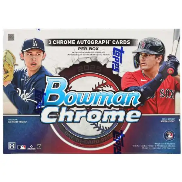 MLB Topps 2025 Bowman Chrome Baseball Trading Card Breaker Delight HOBBY Box [1 Pack, 10 Cards]