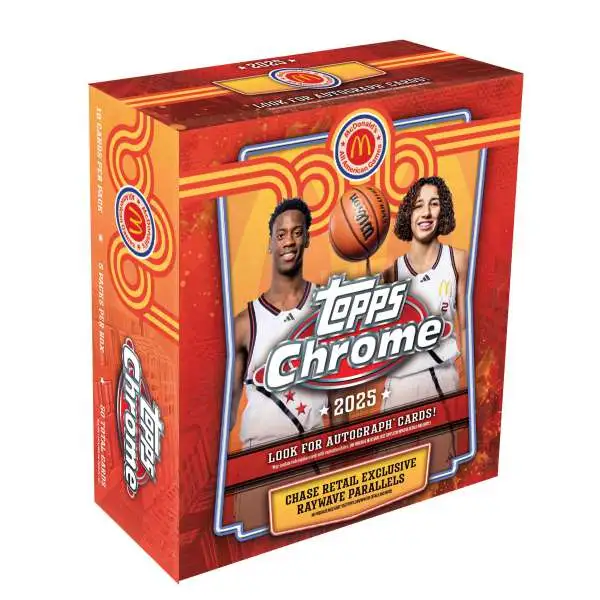 NBA Topps 2025 Chrome McDonald's All-American Basketball Trading Card MEGA Box [5 Packs]