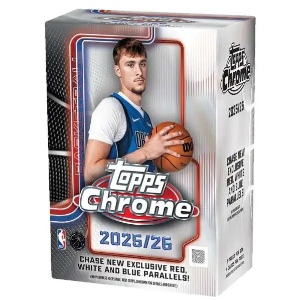 NBA Topps 2025-26 Chrome Basketball Trading Card BLASTER Box [7 Packs]